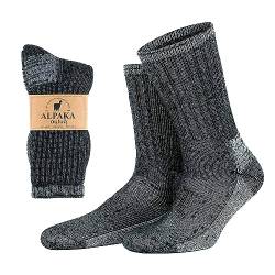 Aytuğ Çorap Alpakawolle Socken 1 Paar - Wintersocken, Warme Haussocken, Thermosocken 39, 42 Naturfarben und Grau von Aytuğ Çorap