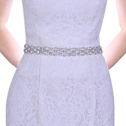 Azaleas Silberlegierung Hochzeit Gürtel Schärpe für Brautkleid Glitzerguertel fuer Abendkleid (S414-S) von Azaleas