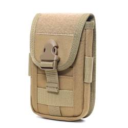 Azarxis Taktische EDC-Tasche, Molle Pouch, Militärtasche, Handytasche, Kompakt Beutel für Camping Wandern Radfahren Klettern (02 Khaki) von Azarxis