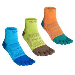 Azarxis Zehensocken 3 Paar, Adult Socken, Fünf Finger Socken, Atmungsaktiv Sportsocken für Laufen Running Fitness von Azarxis