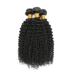 Afro Verworrene Lockige Bundles 1/3/4 Bundles 8-30 Zoll Reines Haar Echthaar Extensions Weben Menschliches Haar Bundles #1B 16 Inch 1pcs von Azedssw