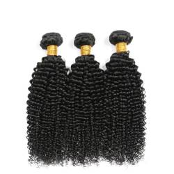 Afro Verworrene Lockige Bundles Menschliches Haar Weave Bundles 8-30 Zoll Natürliche Farbe Remy Haar Extensions 3/4 PCS 100% Menschliches Haar #1B 14 16 18 von Azedssw