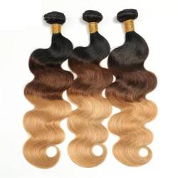 Körper Welle Bundles Farbe Ombre Menschliches Haar Bundles 1/3PCS Remy Haar Verlängerung 100% Menschliches Haar T1b427 10 10 12 von Azedssw