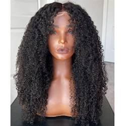 Lockige Lace Front Perücken Echthaar Transparente Lace Frontal Perücke Damen Pre Zupfte Remy Brasilianische Lockige Haarperücke 13x6x35 Transparent 20 Inch 200 Density von Azedssw