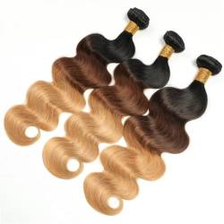 Ombre Bundles Brasilianische Körper Welle Haar Bundles Ombre Menschenhaar Verlängerung Remy Haar Körper Welle 4 Bundle T1b427 24 24 26 26 von Azedssw