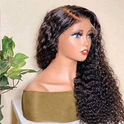 Perücke Kinky Curly Lace Front Wig Verschlussperücke Brasilianische Curly Lace Front Echthaarperücken Für Damen 13x4 wig 150 Density 12 Inch von Azedssw