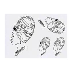4 x 'Afrikanische Frau' Temporäre Tätowierungen (TO00052583) von Azeeda