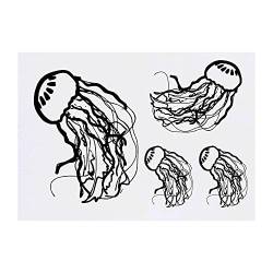 4 x 'Qualle' Temporäre Tätowierungen (TO00059586) von Azeeda