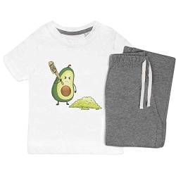 7-8 Jahre 'Zerstörte Avocado' Kinder Nachtwäsche/Pyjama Set (KP00015559) von Azeeda