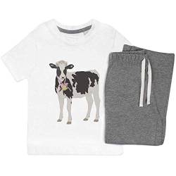 Azeeda 3-4 Jahre 'Kuh mit Glocke' Kinder Nachtwäsche/Pyjama Set (KP00062737) von Azeeda