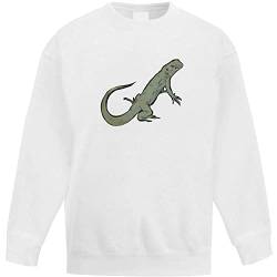 Azeeda 'Grüne Eidechse' Sweatshirt/Pullover für Kinder (5-6 Jahre) (KW00040358) von Azeeda