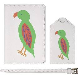 Azeeda 'Verträumter Papagei ' Passhülle & Gepäckanhänger (PA00022912) von Azeeda