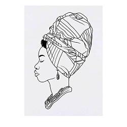 Groß 'Afrikanische Frau' Temporäre Tätowierungen (TO00052584) von Azeeda