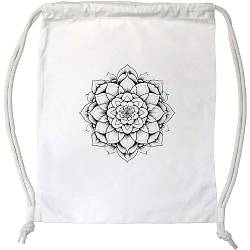 'Mandala-Blume' Kordelzug/Sporttasche (DB00032660) von Azeeda