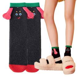 Gemütliche Socken für Damen | Bequeme Thermosocke,Lustige Cartoon atmungsaktive elastische weiche gemütliche Socken für Frauen für Mädchen Frauen zu Hause schlafen Aznever von Aznever