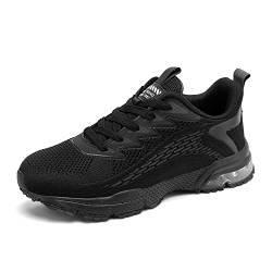 Azooken Herren Damen Sportschuhe Laufschuhe Joggingschuhe Tennisschuhe Leichte Fitness Mesh Sneaker Straßenlaufschuhe Outdoor Gym Schuhe（9078-Black38） von Azooken