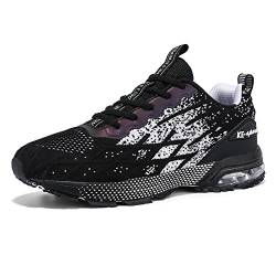 Azooken Herren Damen Sportschuhe Laufschuhe Joggingschuhe Tennisschuhe Leichte Fitness Mesh Sneaker Straßenlaufschuhe Outdoor Gym Schuhe（9079-Black White40） von Azooken