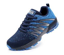 Azooken Herren Damen Sportschuhe Laufschuhe Turnschuhe Sneakers Leichte Fitness Mesh Air Sneaker Straßenlaufschuhe Outdoor(8995 Blue40) von Azooken