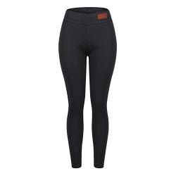 Leggings Winter Damen Damen Frauen Warm Fleece Gefüttert Leggins Verdickte Plüsch Lang Strumpfhosen Thermo Leggings Damen Hautfarben Winterleggings Mädchen Thermoleggings Damen Gefüttert (3-Black,S) von Azruma