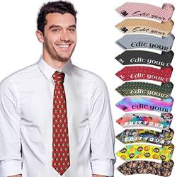 Benutzerdefinierte Krawatte, Personalisierte Foto-Krawatte, Lustige Krawatten, Geschenke für Jungen, Männer, Väter zum Valentinstag oder Vatertag, Lustiges Gesicht von Azuresun
