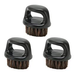 3-teilige Bartbürste für Männer, Gratfrei, Runder Griff, Komfortable Verwendung, Praktische Gesichtsbartreinigung, Rasierpinsel von Azusumi