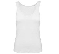 B&C Collection Frauen inspirieren Tank T-Shirt ärmelloses Baumwoll-Top - Weiß (L) von B+C