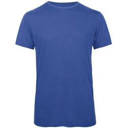 B&C Collection Herren Triblend T-Shirt-Weiches Baumwoll-T-Shirt - Heidekraut Königsblau (L) von B+C