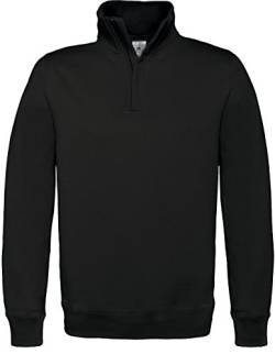 B&C: 1/4 Zip Sweat ID.004, Größe:M;Farbe:Black von B+C