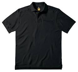 Arbeits-Poloshirt 'Skill Pro' mit Brusttasche, Farbe:Black;Größe:4XL 4XL,Black von B&C Pro