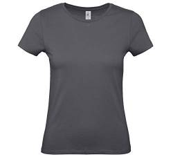 B&C Collection Damen Kurzarm T-Shirt Tragen Sie Casual Cotton Top - Dunkelgrau (M) von B&C