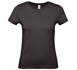 B&C Collection Damen Kurzarm T-Shirt Tragen Sie Casual Cotton Top - Schwarz (L) von B&C