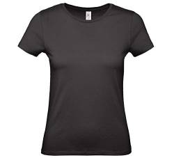 B&C Collection Damen Kurzarm T-Shirt Tragen Sie Casual Cotton Top - Schwarz (M) von B&C