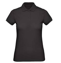 B&C Collection Frauen inspirieren Polo-Shirt Casual Baumwoll-T-Shirt - Schwarz (XL) von B&C