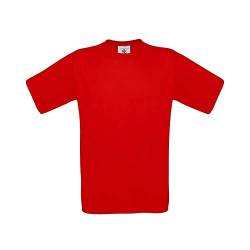 B&C Exact 190 Herren Kurzarm T-Shirt, Kurzarm (4XL) (Rot) von BC Footwear
