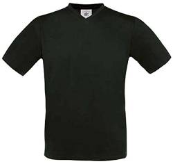 B&C Exact V-Neck [tu006] T-Shirt mit V-Ausschnitt Gr. XL, schwarz - schwarz von B&C