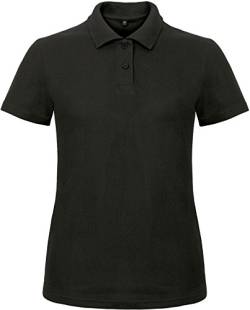 B&C Ladies Piqué Damen Polo Shirt - PWI11, Größe:L, Farbe:Black von BC Footwear