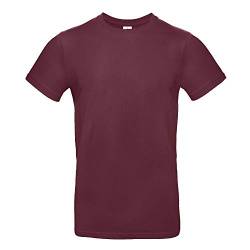 B&C - Single Jersey Herren T-Shirt #E190 / Burgundy, 3XL von B&C