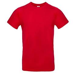 B&C - Single Jersey Herren T-Shirt #E190 / Red, 4XL von B&C