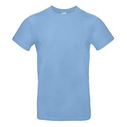 B&C - Single Jersey Herren T-Shirt #E190 / Sky Blue, L von B&C