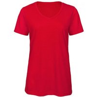 B&C V-Shirt Damen V-Neck Triblend T-Shirt von B&C