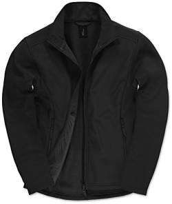 B&C: Herren Softshelljacke, winddicht & wasserabweisend, S-3XL * JUI62 * NEU, Größe:M;Farbe:Black/Black von B&C