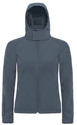 B&C: Ladies` Hooded Softshell Hooded Softshell Wom, Größe:M;Farbe:Dark Grey von B&C