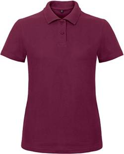 B&C: Ladies` Piqué Polo Shirt ID.001 Women PWI11, Größe:2XL;Farbe:Wine von B&C