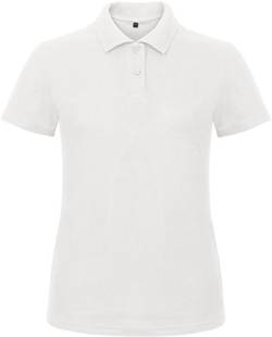 B&C: Ladies` Piqué Polo Shirt ID.001 Women PWI11, Größe:3XL;Farbe:White von B&C