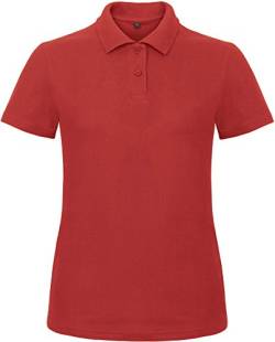 B&C: Ladies` Piqué Polo Shirt ID.001 Women PWI11, Größe:L;Farbe:Red von B&C