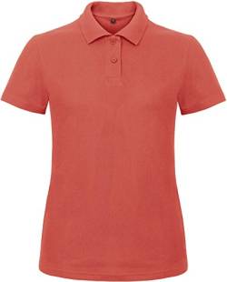 B&C: Ladies` Piqué Polo Shirt ID.001 Women PWI11, Größe:XL;Farbe:Pixel Coral von B&C