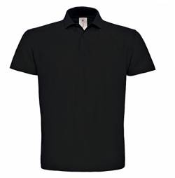 B&C: Piqué Polo Shirt ID.001 PUI10, Größe:3XL;Farbe:Black von B&C