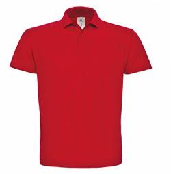 B&C: Piqué Polo Shirt ID.001 PUI10, Größe:4XL;Farbe:Red von B&C