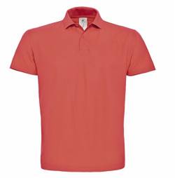 B&C: Piqué Polo Shirt ID.001 PUI10, Größe:L;Farbe:Pixel Coral von B&C