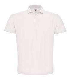 B&C: Piqué Polo Shirt ID.001 PUI10, Größe:L;Farbe:White von B&C